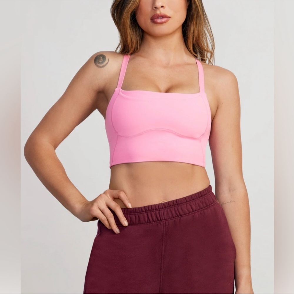 NWT STORI Intuition Long Line Bra Cosmo Sz 10 Cosmo Pink